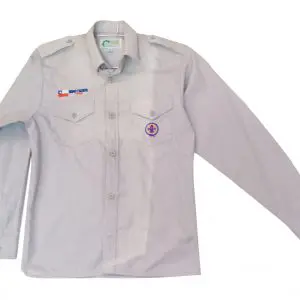 Camisa Scout Bordada Unisex Manga Larga