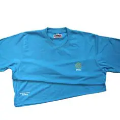 Polera Algodon Jersey Cyan Bordada Guías