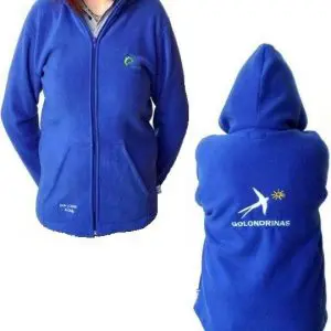 Poleron Polar Azul Rey Bordado Golondrinas