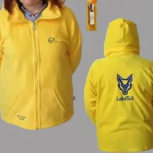 Poleron Polar Amarillo Bordado Lobato