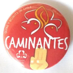 CHAPITA CAMINANTES SALUDO 37 MM