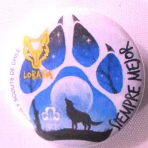 CHAPITA LOBATOS HUELLA 37 MM