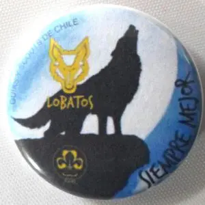 CHAPITA LOBATOS LOBO GRIS 37 MM