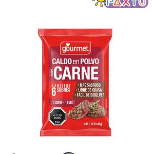Caldo polvo Gourmet carne 48 gr (6 unidades)