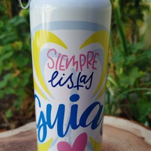 BOTELLA METAL GUIAS 2 BLANCA 750