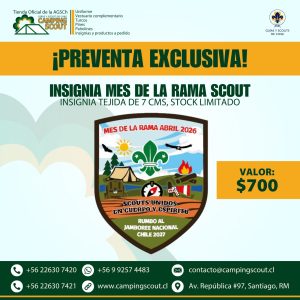 PREVENTA INSIGNIA MES RAMA SCOUTS 2026